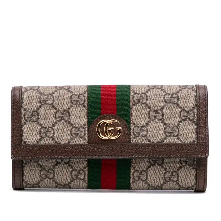 Gucci GG Supreme Web Ophidia Continental Wallet