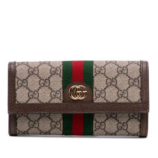 Gucci GG Supreme Web Ophidia Continental Wallet