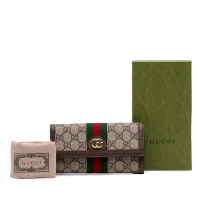 Gucci GG Supreme Web Ophidia Continental Wallet
