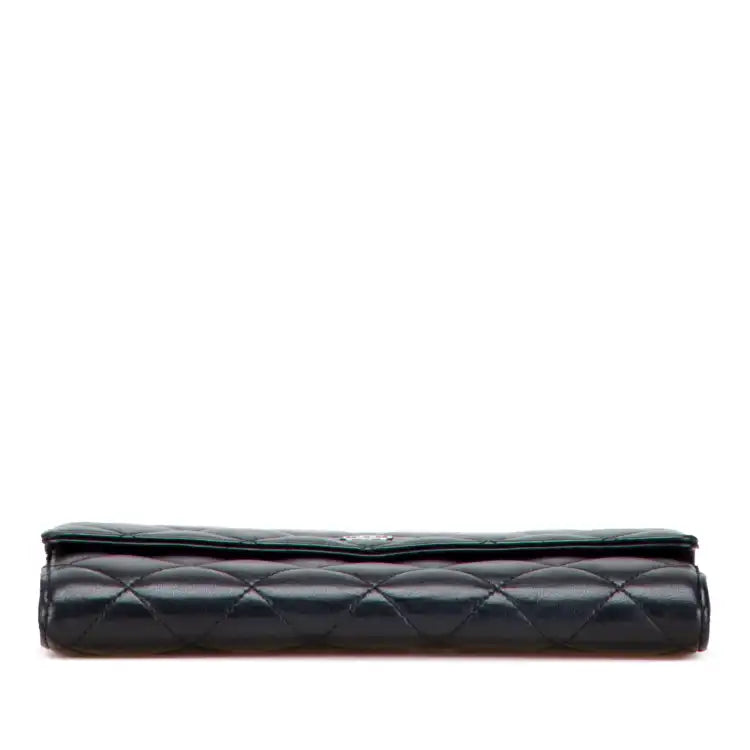 Chanel Quilted Lambskin Flap Long Wallet