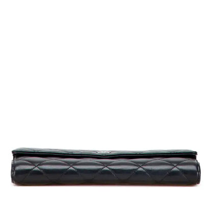 Chanel Quilted Lambskin Flap Long Wallet
