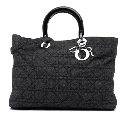 Dior Extra Large Denim Cannage Lady
