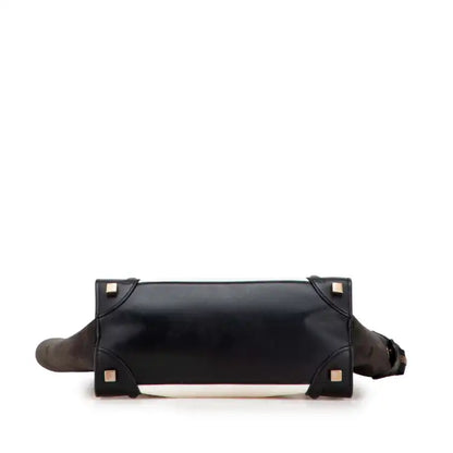 Celine Micro Bicolor Nubuck and Drummed Calfskin Luggage Tote