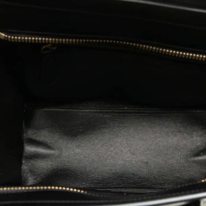 Celine Micro Bicolor Nubuck and Drummed Calfskin Luggage Tote