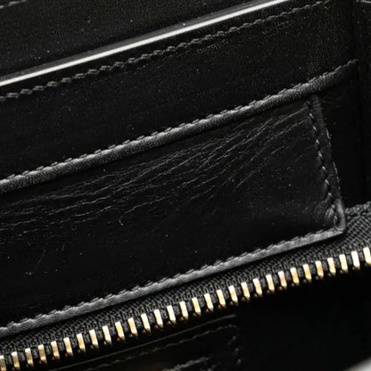 Celine Micro Bicolor Nubuck and Drummed Calfskin Luggage Tote