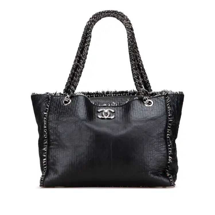 Chanel Glazed Calfskin Tweed Tweedy Shopping Tote