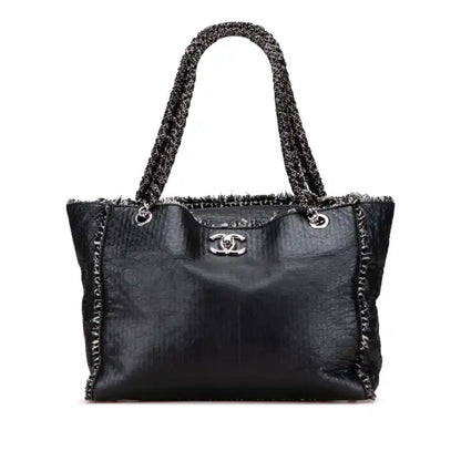 Chanel Glazed Calfskin Tweed Tweedy Shopping Tote