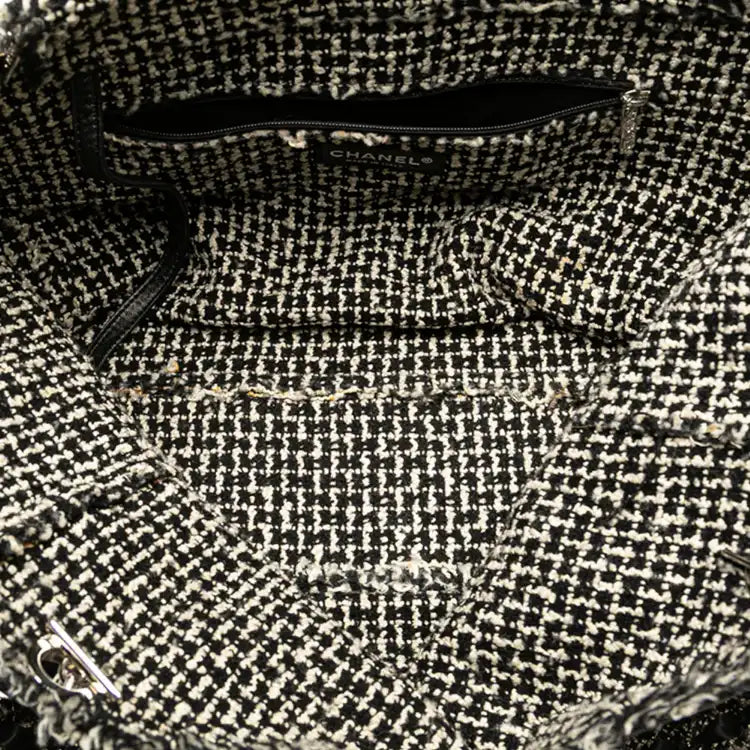 Chanel Glazed Calfskin Tweed Tweedy Shopping Tote