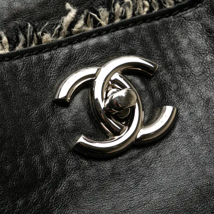Chanel Glazed Calfskin Tweed Tweedy Shopping Tote