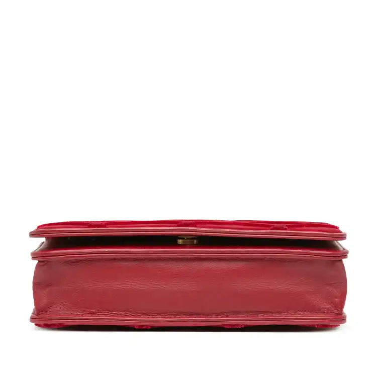 Chanel CC Quilted Velvet Wallet on Chain