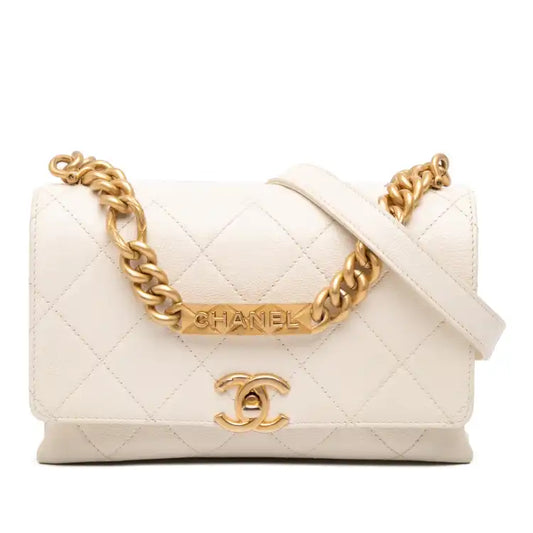 Chanel Mini Quilted Caviar Bracelet On Chain Flap