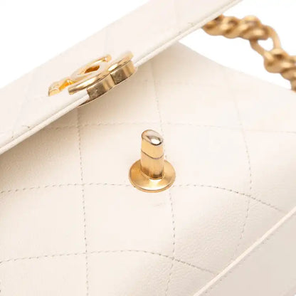 Chanel Mini Quilted Caviar Bracelet On Chain Flap
