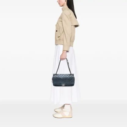Chanel Jumbo Quilted Iridescent Caviar Easy Flap