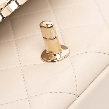 Chanel Medium Lambskin Twist Chain Enamel CC Flap