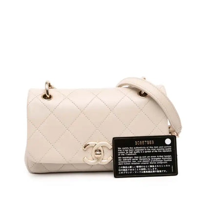 Chanel Medium Lambskin Twist Chain Enamel CC Flap