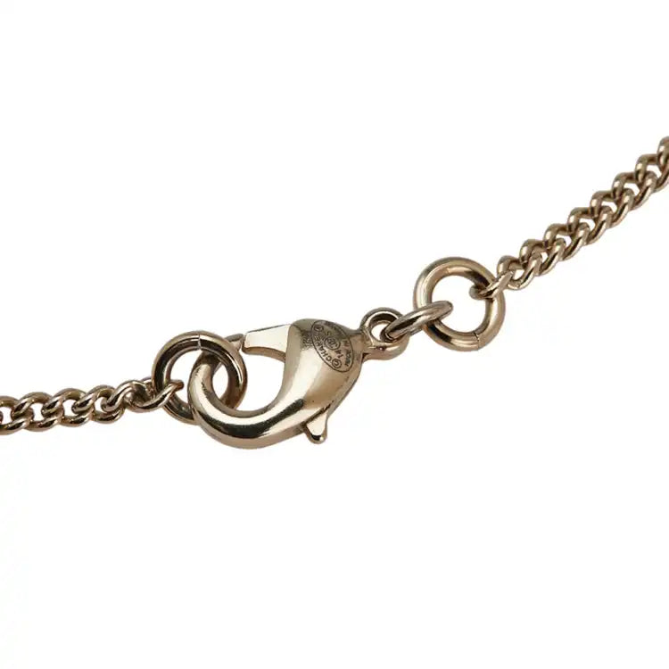 Chanel Gold Plated Resin CC Round Pendant Necklace