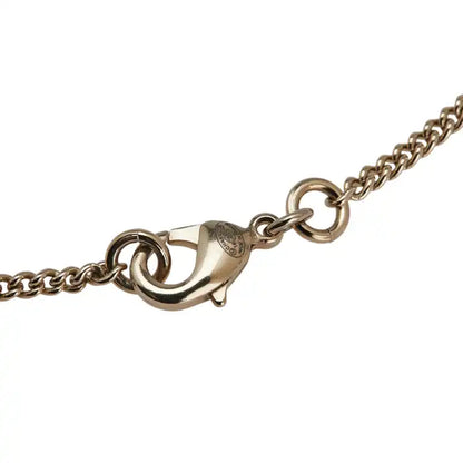 Chanel Gold Plated Resin CC Round Pendant Necklace