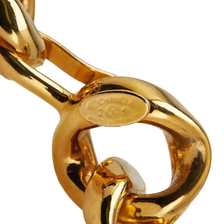 Chanel Gold Plated CC Pendant Chain Necklace