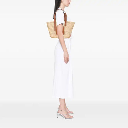 LOEWE Medium Raffia Basket Tote
