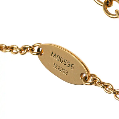Louis Vuitton Gold Plated LV Crystal Iconic Pendant Necklace