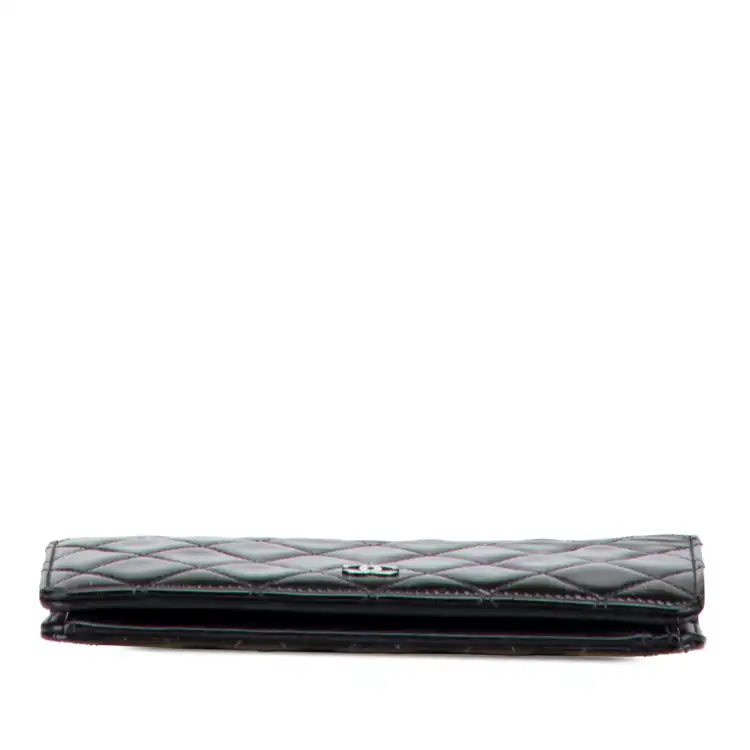 Chanel CC Quilted Patent L Yen Bifold Wallet