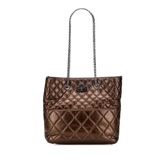 Chanel Reissue 2.55 Quilted Metallic Aged Calfskin Tote