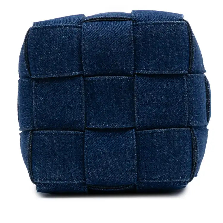 Bottega Veneta Small Denim Maxi Intrecciato Cassette Bucket Bag