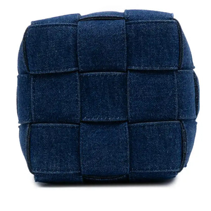 Bottega Veneta Small Denim Maxi Intrecciato Cassette Bucket Bag