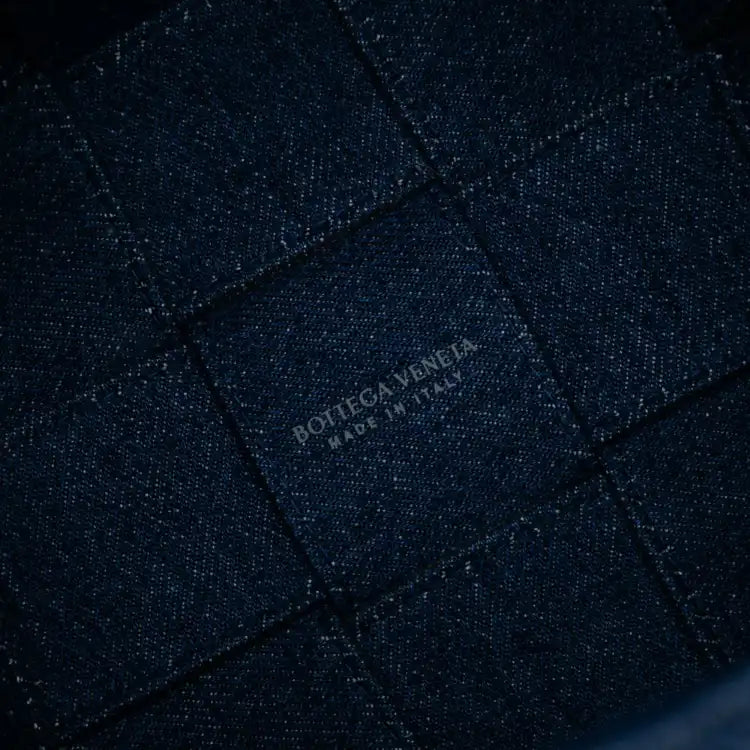 Bottega Veneta Small Denim Maxi Intrecciato Cassette Bucket Bag