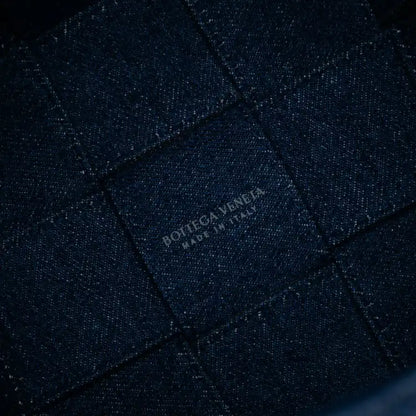 Bottega Veneta Small Denim Maxi Intrecciato Cassette Bucket Bag