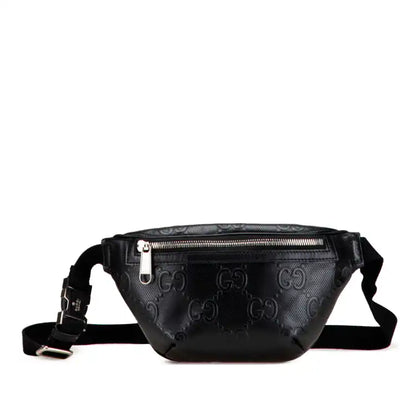 Gucci GG Embossed Perforated Leather Belt Bag