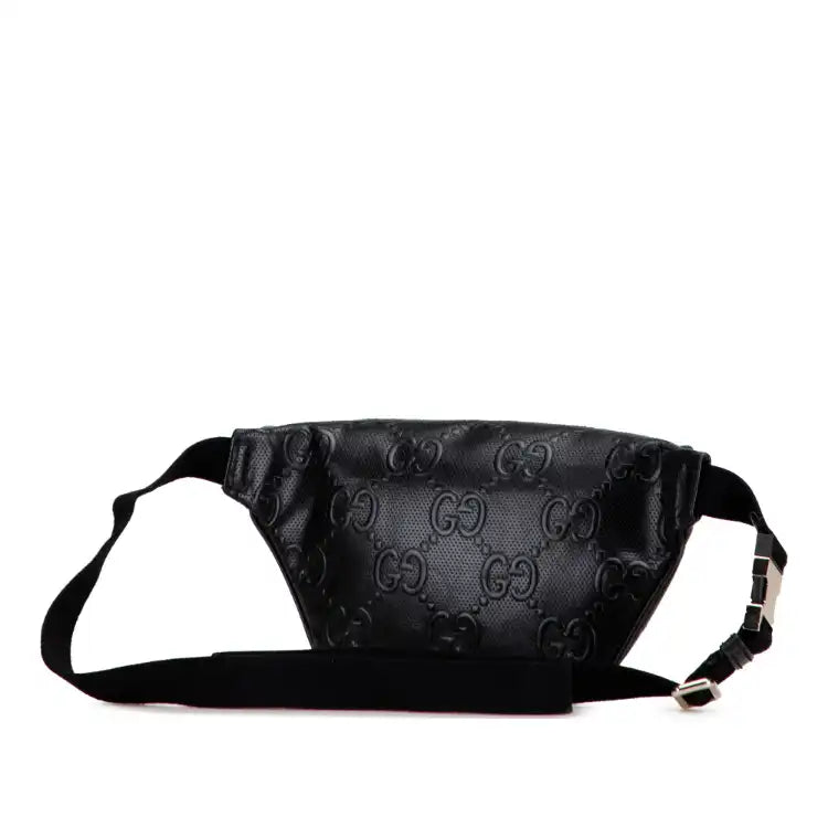 Gucci GG Embossed Perforated Leather Belt Bag
