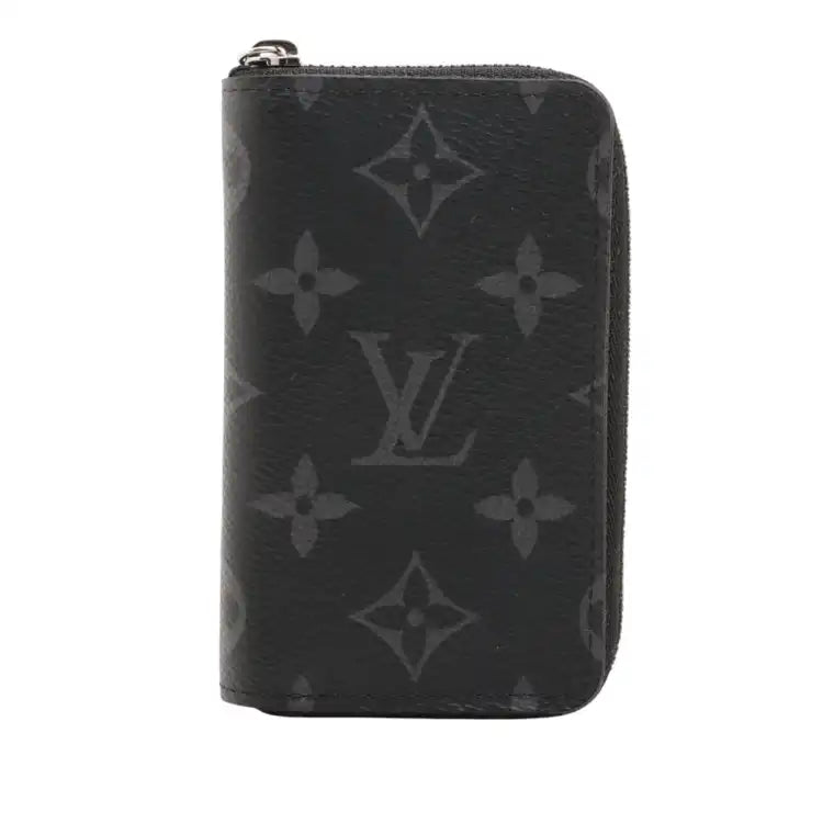 Louis Vuitton Monogram Eclipse Vertical Zippy Coin Purse