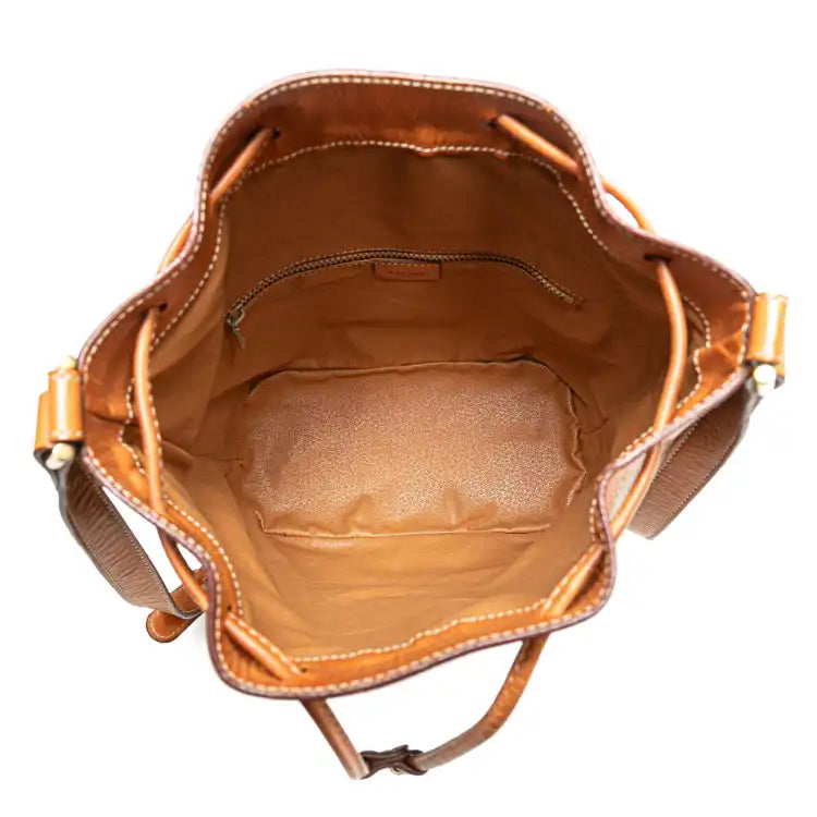 Celine Macadam Coated Canvas Drawstring Bucket Bag