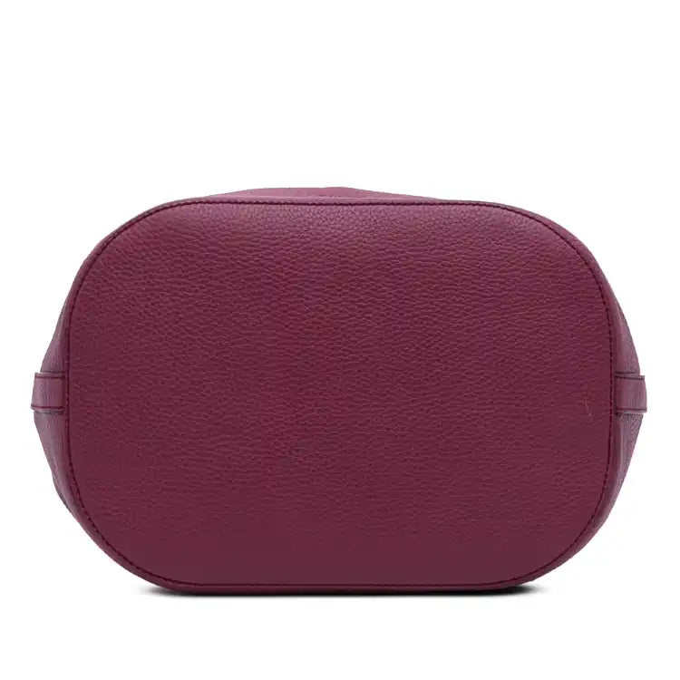 Gucci Pebbled Calfskin Miss Bamboo Bucket Bag