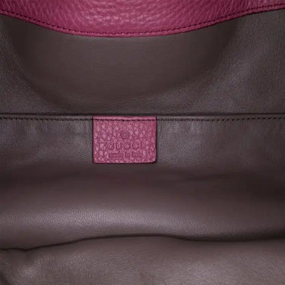 Gucci Pebbled Calfskin Miss Bamboo Bucket Bag