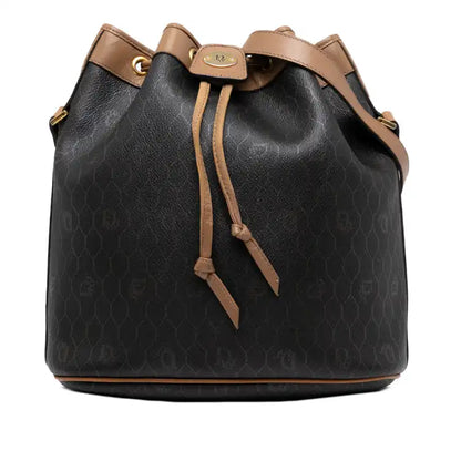 Dior Honeycomb Coated Canvas Drawstring Bucket Bag