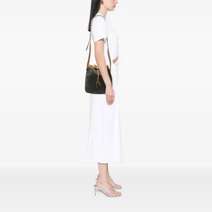 Dior Honeycomb Coated Canvas Drawstring Bucket Bag