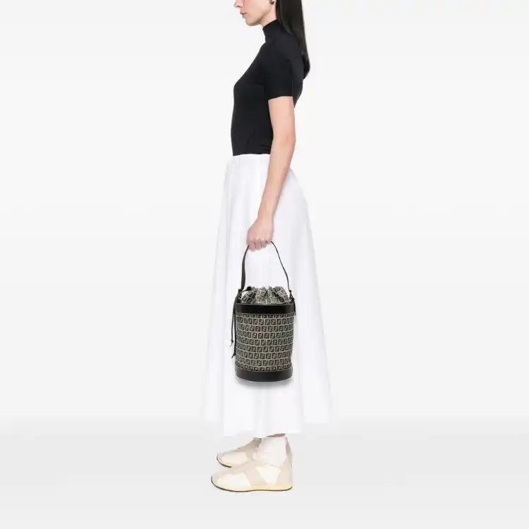 Fendi Zucchino Canvas Bucket Bag
