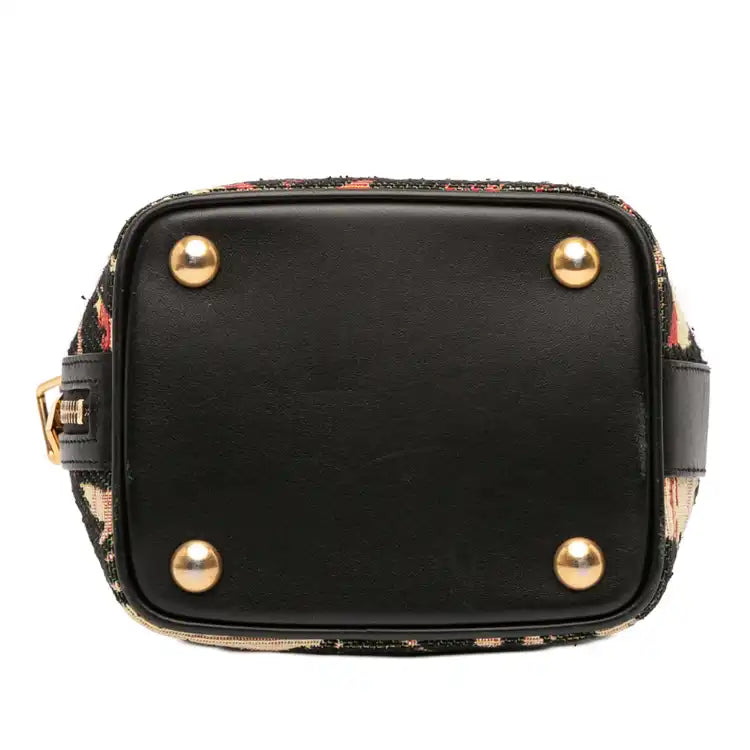 Saint Laurent Small Palm Tree Print Canvas Emmanuelle Bucket Bag