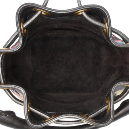 Saint Laurent Small Palm Tree Print Canvas Emmanuelle Bucket Bag