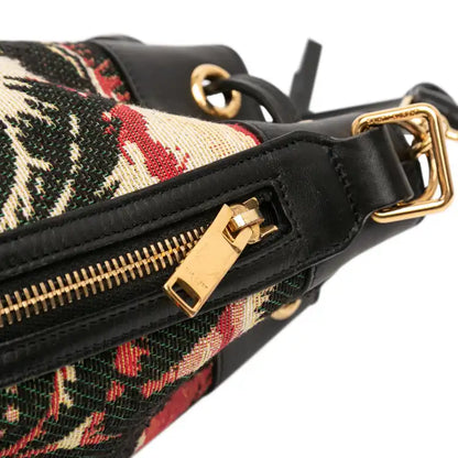 Saint Laurent Small Palm Tree Print Canvas Emmanuelle Bucket Bag