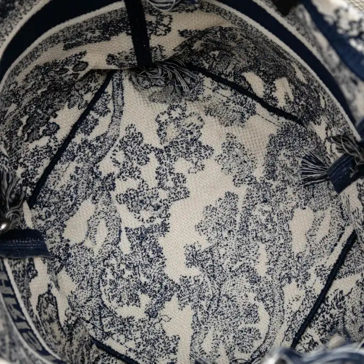 Dior Canvas Embroidered Toile De Jouy D Bubble Bucket Bag