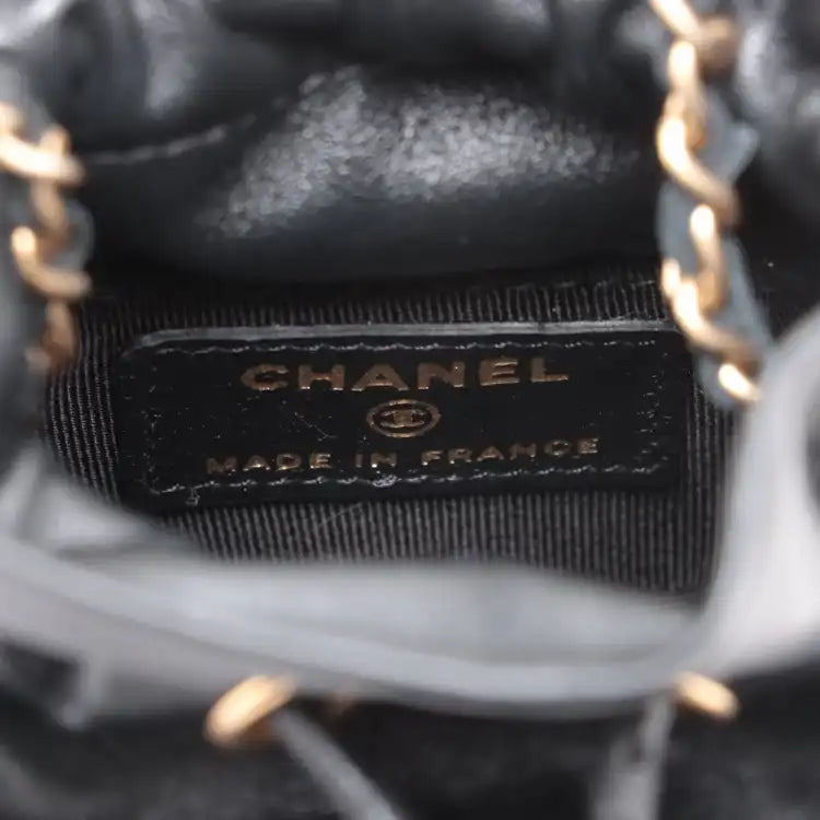 Chanel Mini Quilted Calfskin Drawstring Bucket Bag