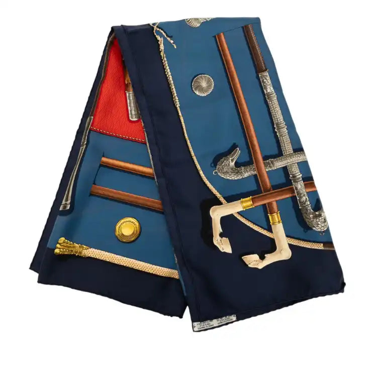 Hermès Cannes et Pommeaux Silk Scarf