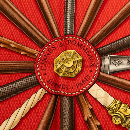 Hermès Cannes et Pommeaux Silk Scarf