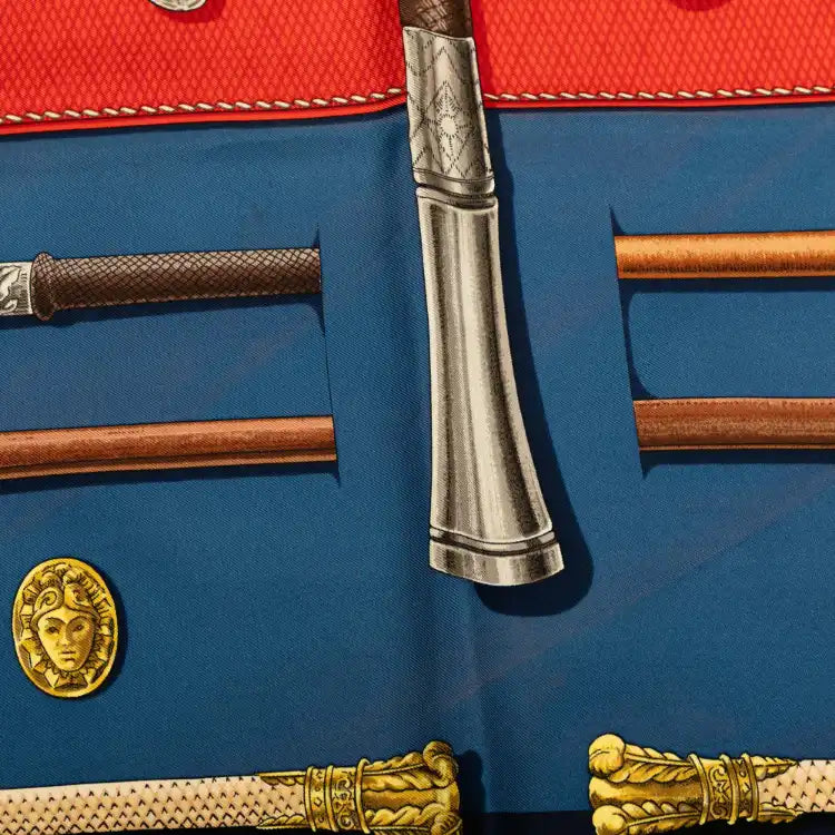 Hermès Cannes et Pommeaux Silk Scarf