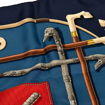 Hermès Cannes et Pommeaux Silk Scarf