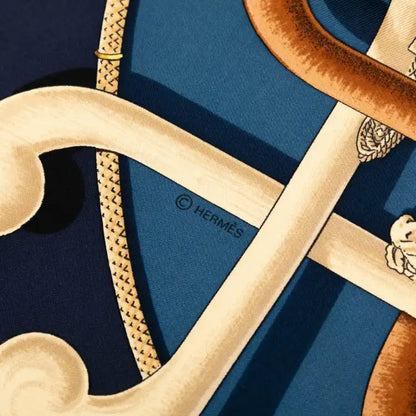 Hermès Cannes et Pommeaux Silk Scarf
