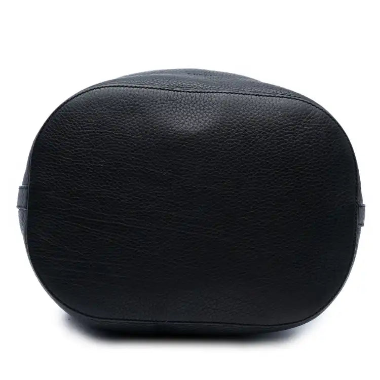 Gucci Pebbled Calfskin Miss Bamboo Tassel Bucket Bag